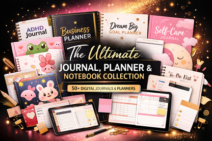 The Ultimate Journal, Planner & Notebook Collection | Digital Journals, Character Planners & Notepads