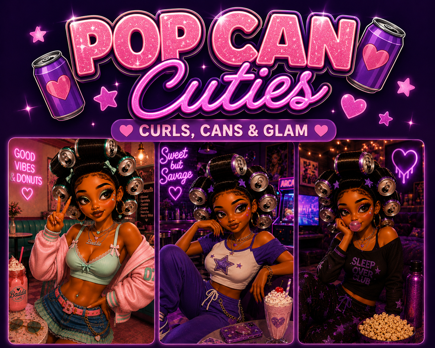 Pop Can Cuties | Curls, Cans & Glam