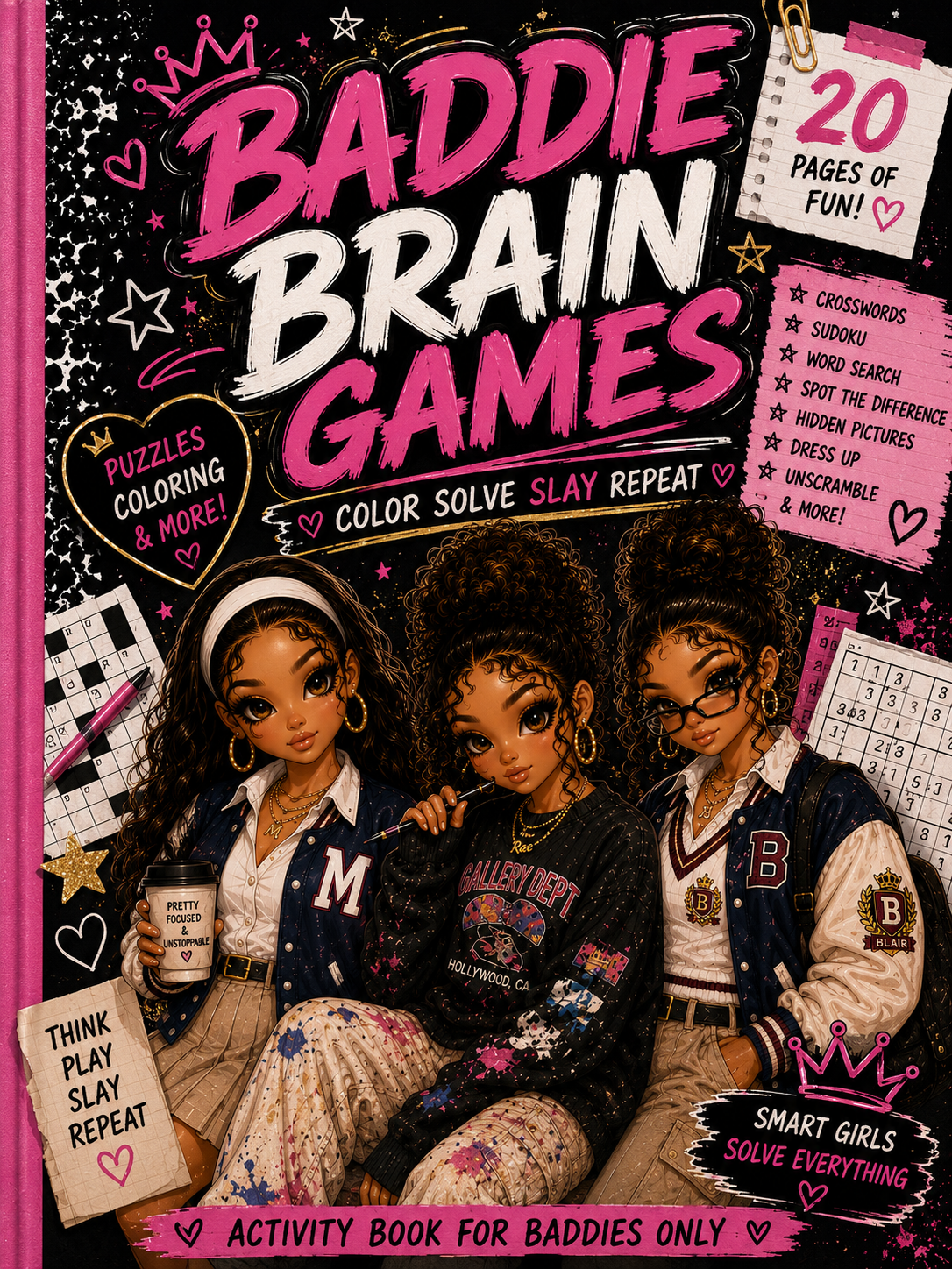 Baddie Brain Games: Adult Activity Book