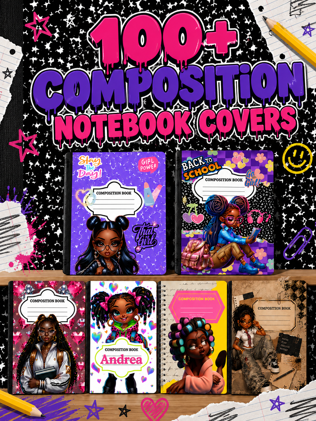 150+ Edible Composition Notebook Cover Designs
