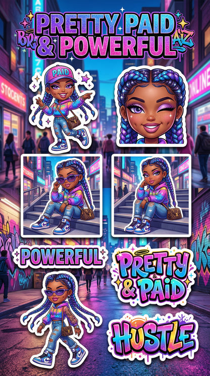 Big Energy Vibes Sticker Pack ⚡✨ | Bold, Glossy, Street Style Aesthetic Stickers