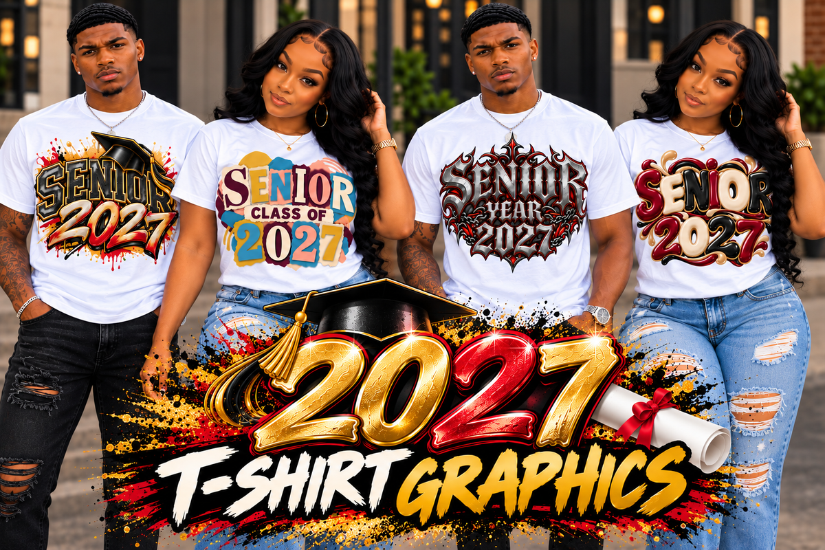 🎓 2027 Senior T-Shirt Graphics Bundle