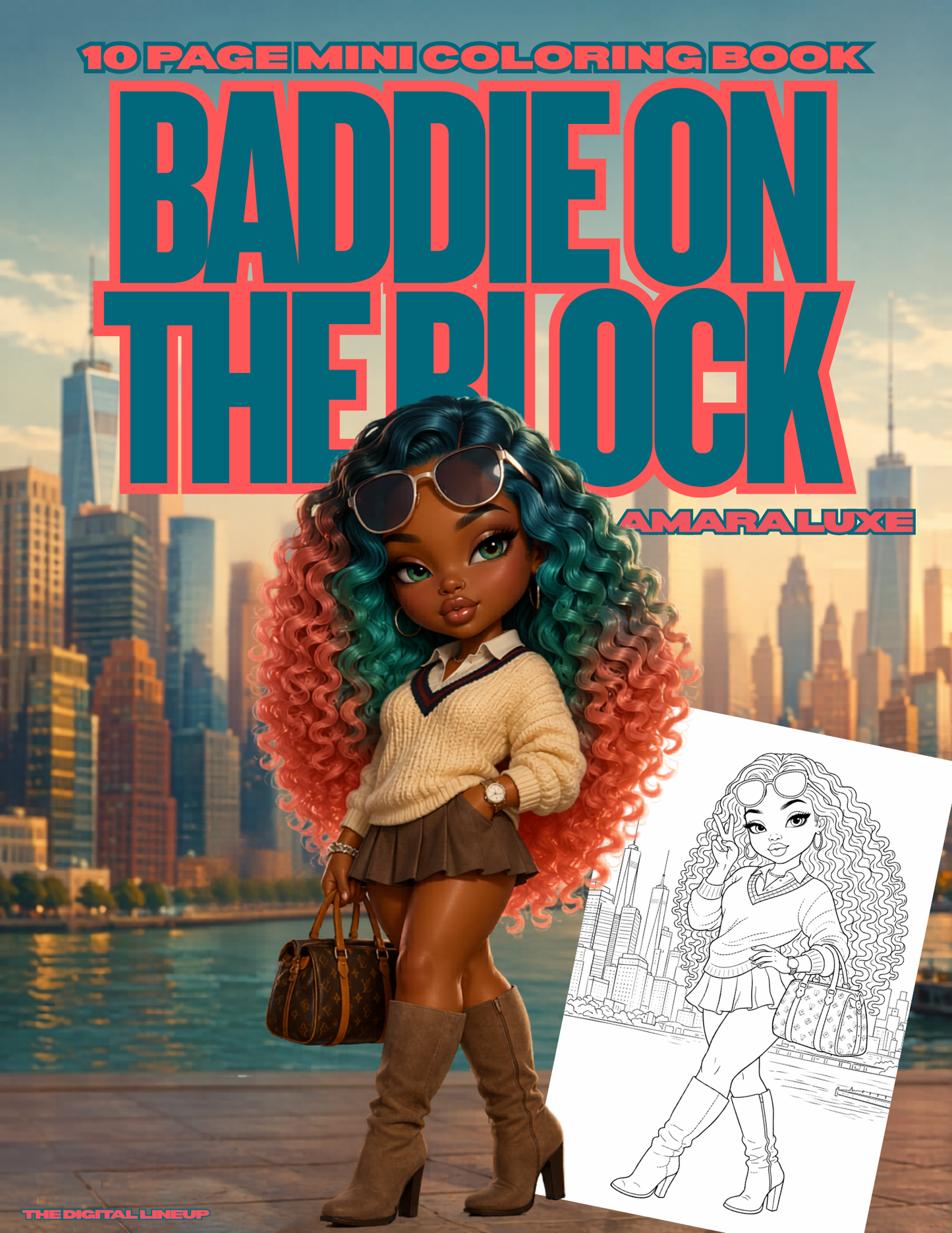 Baddie on the Block: Amara Luxe Coloring Book | Chic City Girl Vibes