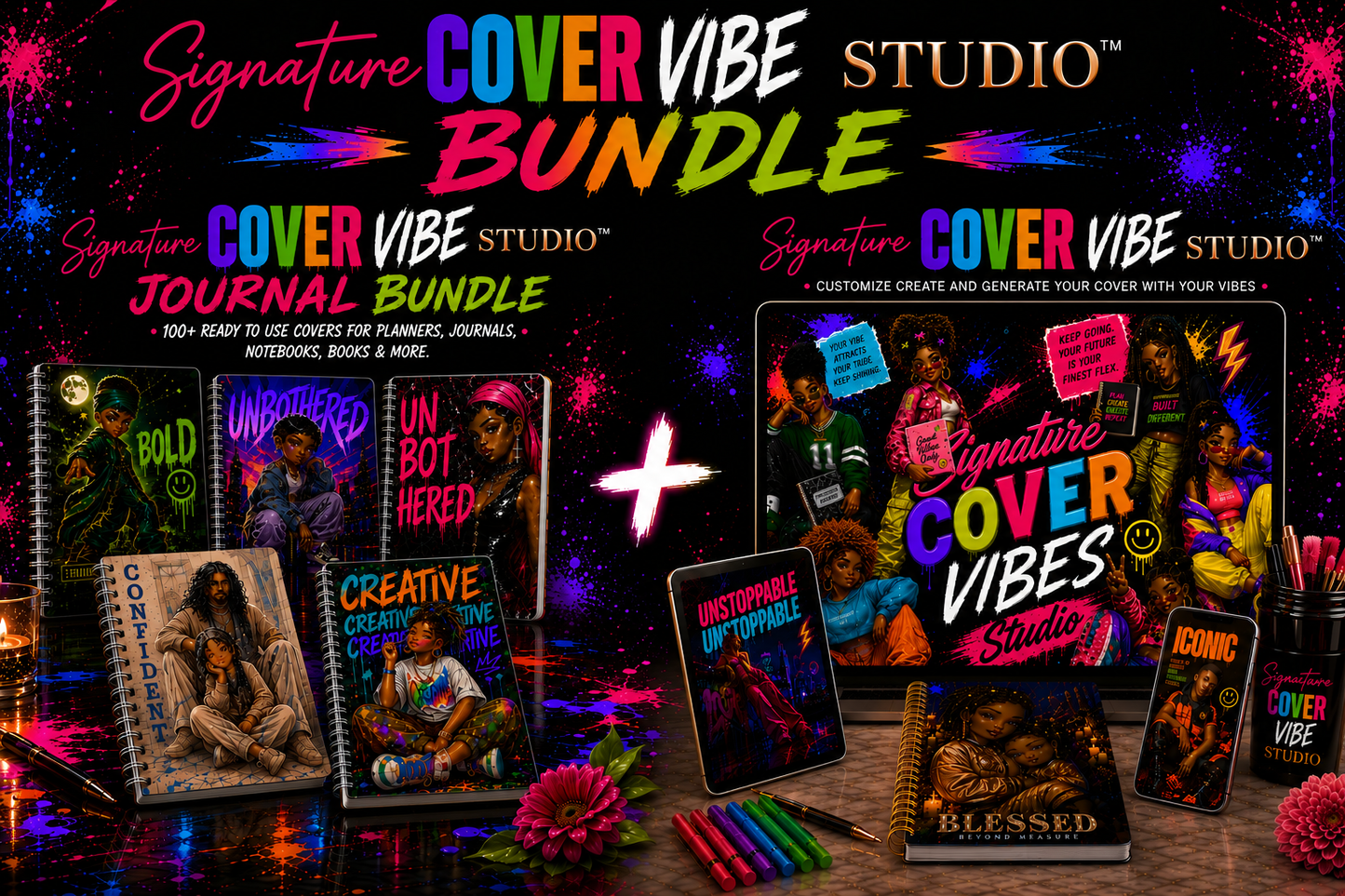Signature Cover Vibe Studio™ Bundle | 100+ Ready-to-Use Covers + Custom Vibe Studio
