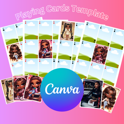 Playing Card Canva Templates – Drag-and-Drop Front & Back Designs