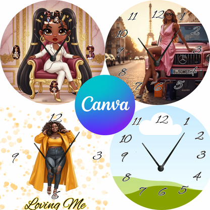 Editable Clock Template | Drag & Drop Canva Design