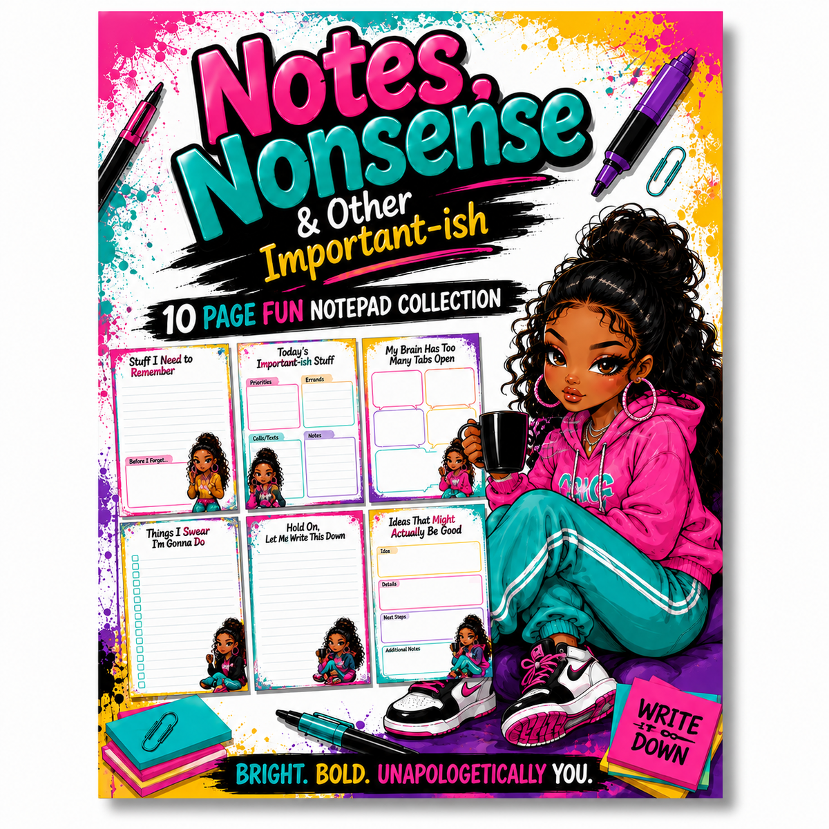 Notes, Nonsense & Other Important-ish | 10-Page Notepad Collection